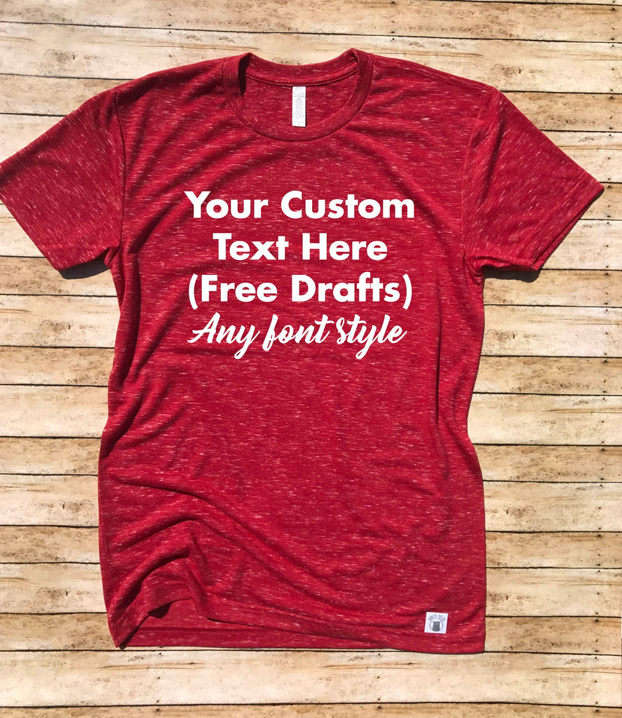 Unisex V Neck Personalized Custom T shirt freeshipping - BirchBearCo