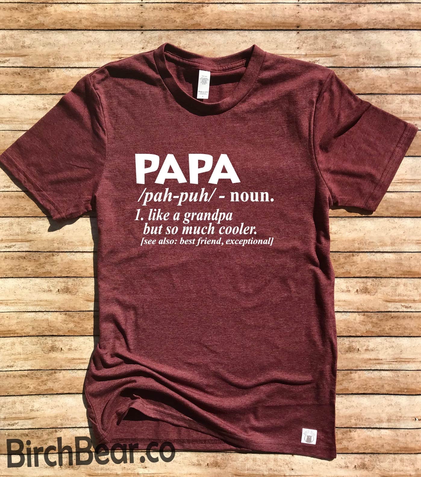 Papa Shirt - Papa Shirts - Papa Definition Shirt - Papa TShirt - Gift for Papa Unisex Tri-Blend | High Quality graphic t-shirts