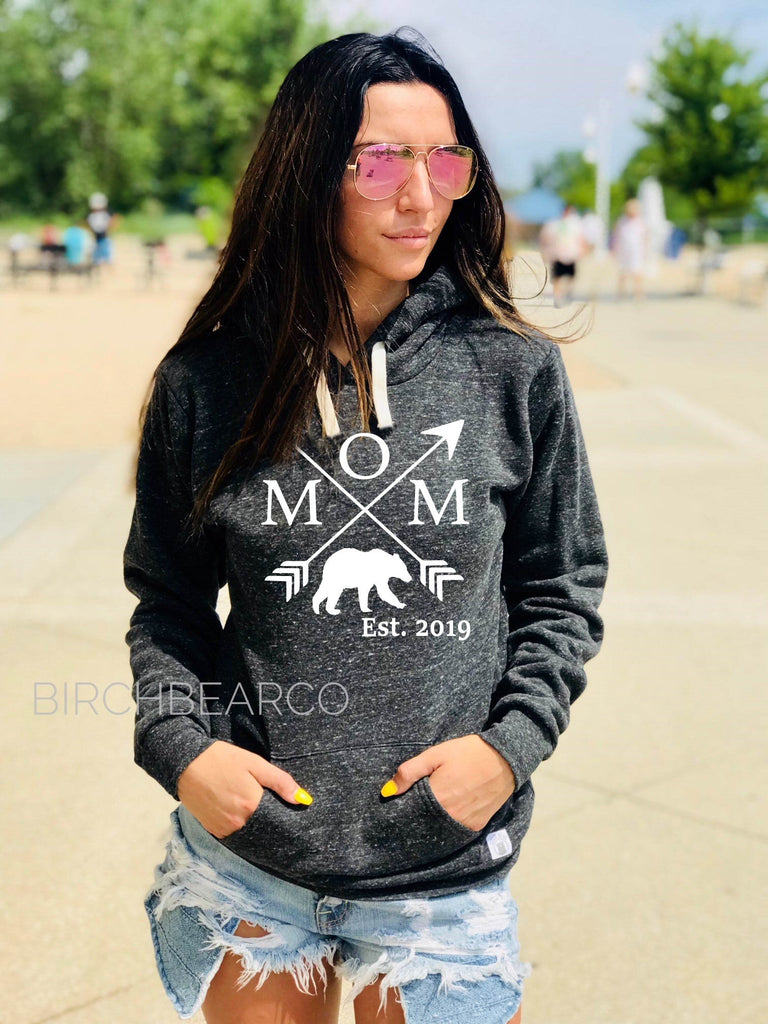 Triblend Unisex Fleece Pullover Hoodie Custom Hoodie Personalized Hoodie - Logo Hoodie - Custom Text Shirt freeshipping - BirchBearCo