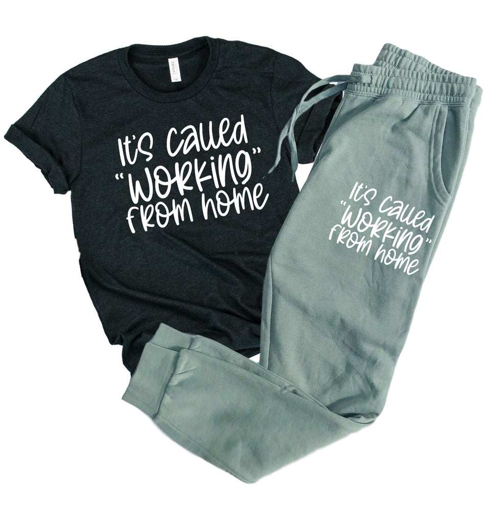 Its Called Working From Home Graphic Women's Soft Washed Sweatpants freeshipping - BirchBearCo