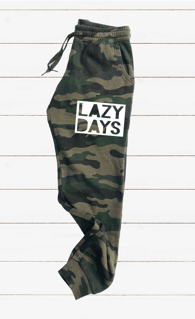 Lazy Days Graphic Women's Soft Washed Sweatpants freeshipping - BirchBearCo