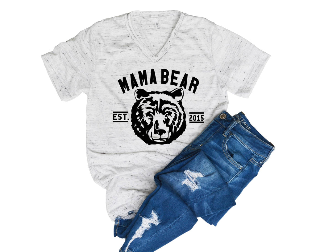 Mama Bear Shirt | Mom Shirt | Unisex V Neck freeshipping - BirchBearCo