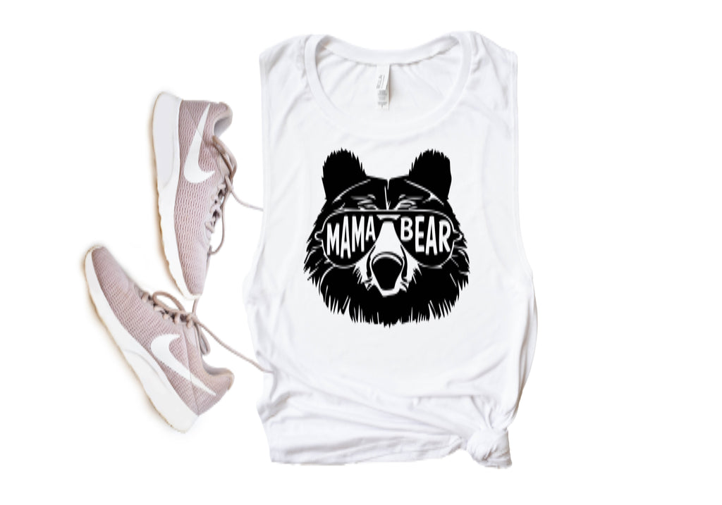 Mama Bear Glasses Tank | Womens Yoga Tank freeshipping - BirchBearCo