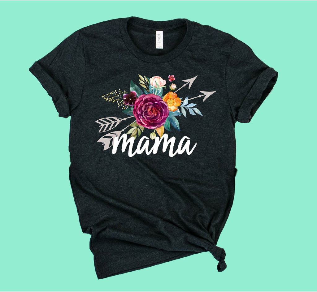 Mama Floral Fall Shirt | Unisex Crew freeshipping - BirchBearCo