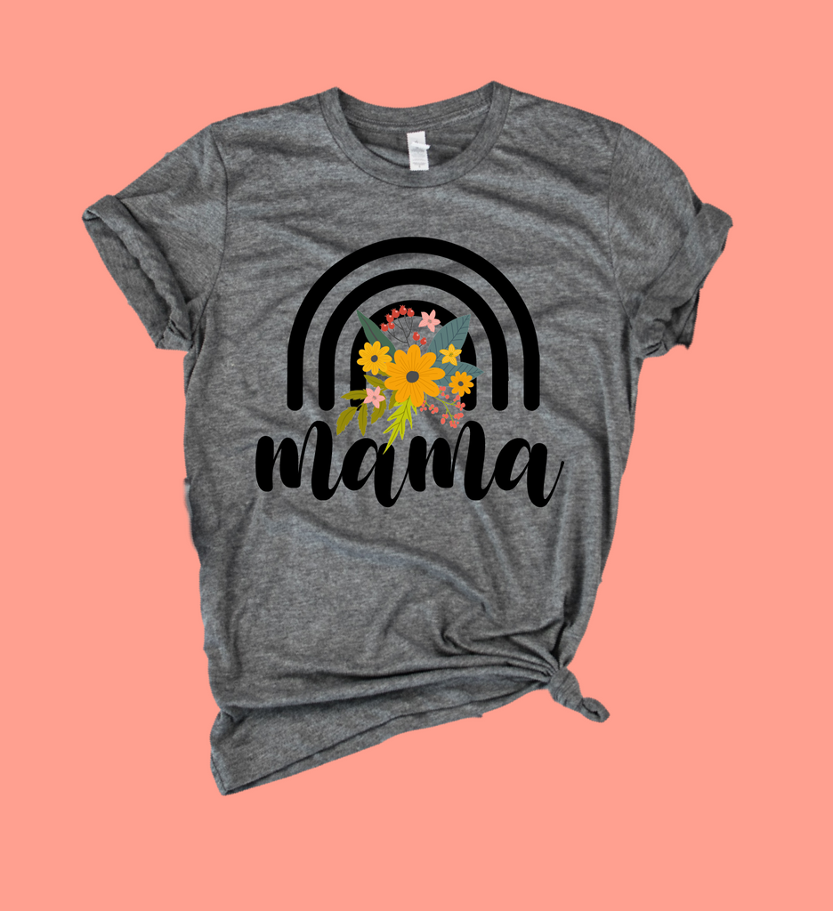 Mama Floral Rainbow Shirt | Unisex Shirt freeshipping - BirchBearCo