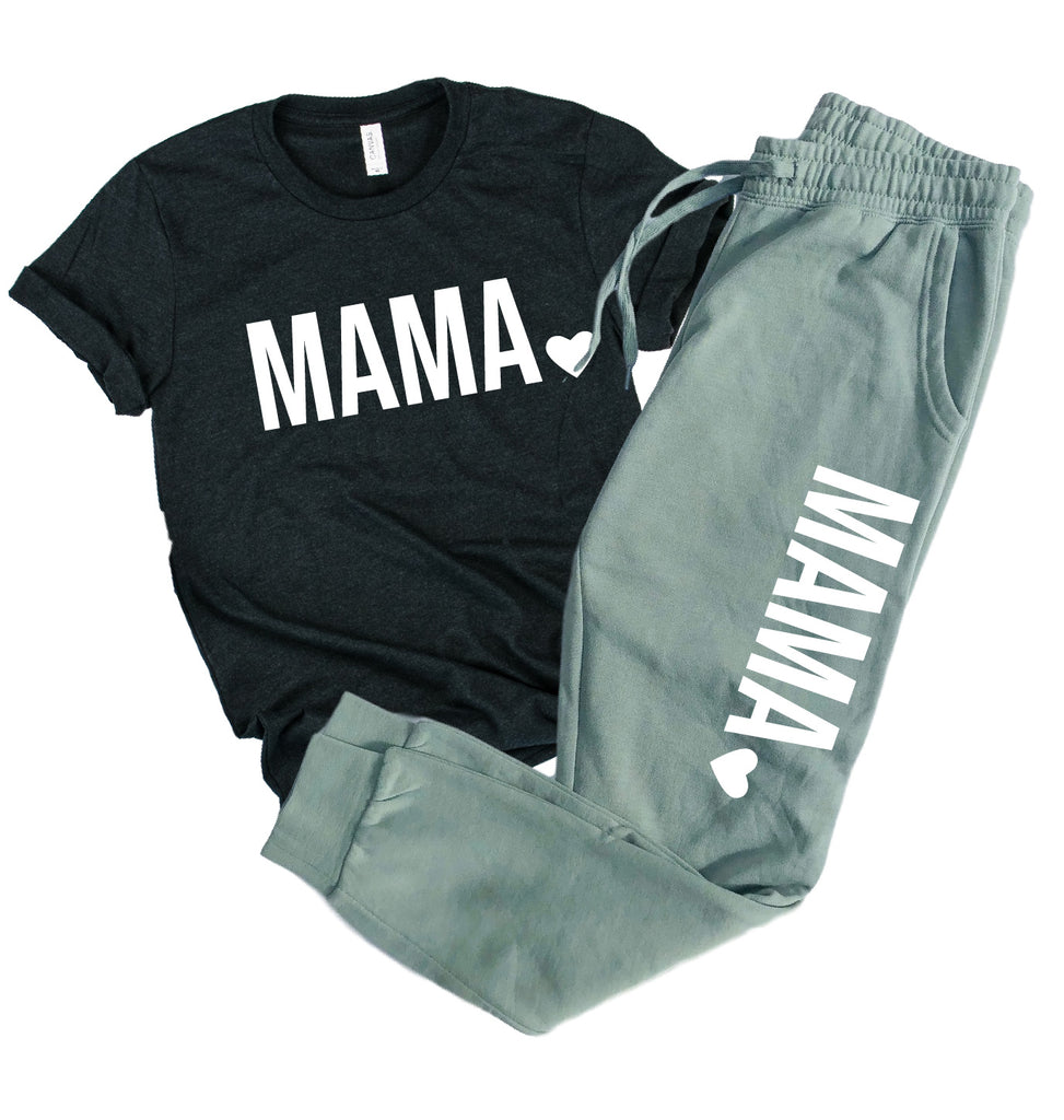 Mama Love Graphic Women's Soft Washed Sweatpants freeshipping - BirchBearCo