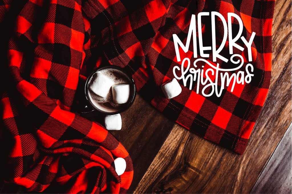 Merry Christmas Fleece Buffalo Plaid Blanket - Free Shipping freeshipping - BirchBearCo