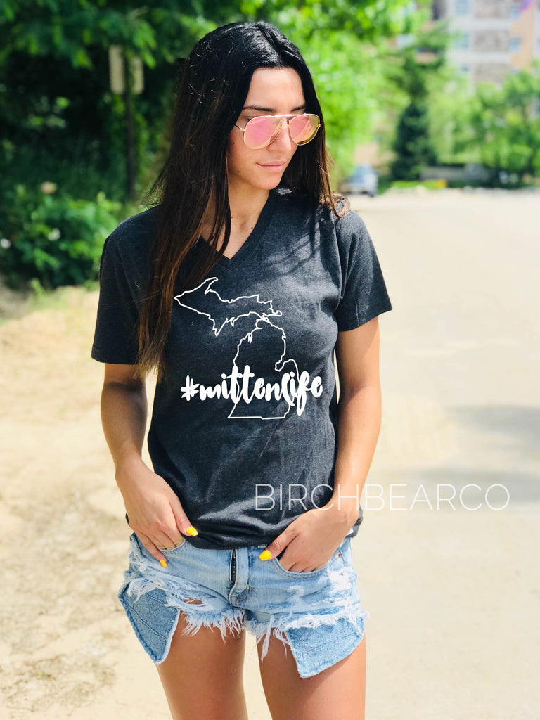 Mittenlife T Shirt - Michigan Shirt freeshipping - BirchBearCo