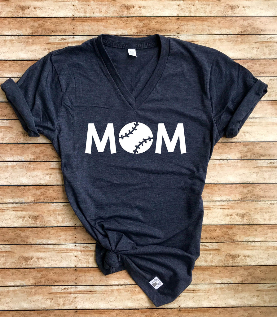 Baseball Mom Shirt | Unisex V Neck freeshipping - BirchBearCo