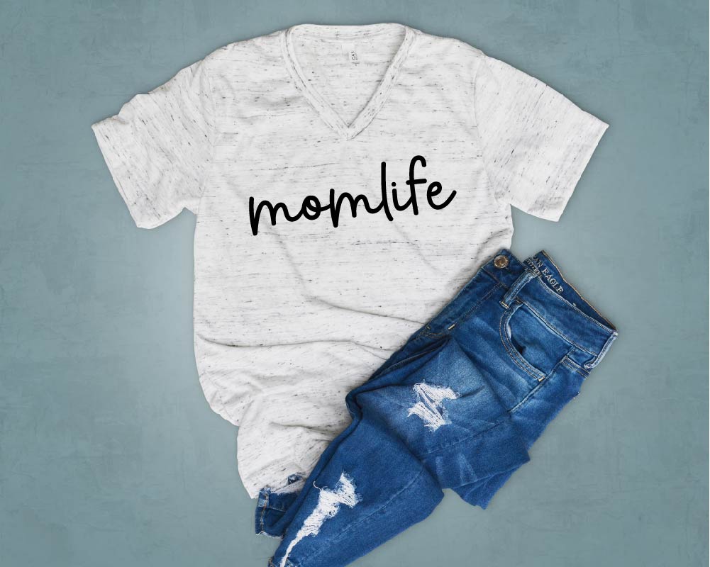 Momlife Shirt - Unisex V Neck freeshipping - BirchBearCo