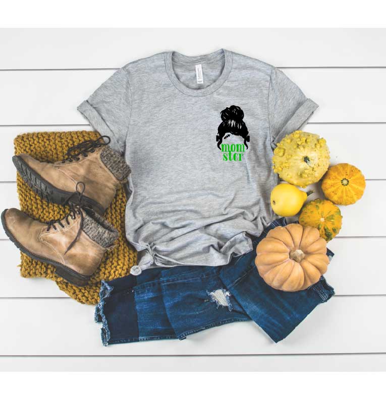Momster Frankenstein Pocket Shirt | Halloween Shirt | Unisex Shirt freeshipping - BirchBearCo