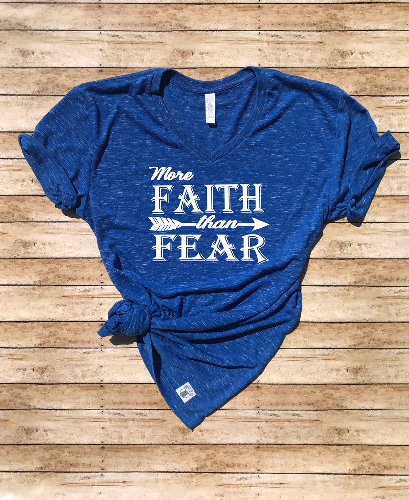 More Faith Than Fear Shirt - Faith T Shirt - Faith Shirt - Inspiration Shirt freeshipping - BirchBearCo