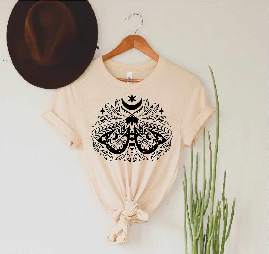 Boho Moth Shirt | Fall Shirt | Unisex Crew freeshipping - BirchBearCo