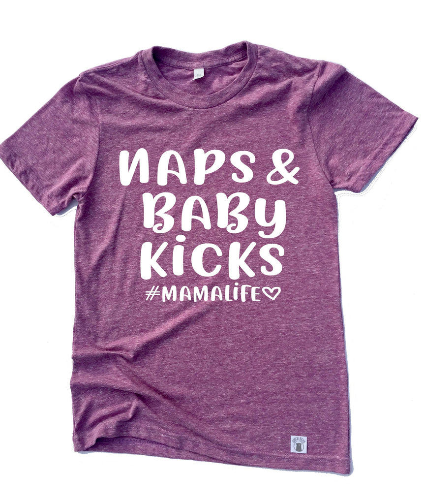 Naps and Baby Kicks Shirt , Pregnancy Shirt, Cute Pregnancy Shirts freeshipping - BirchBearCo
