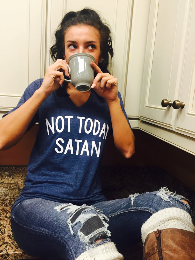 THE ORIGINAL Unisex T-Shirt Not Today Satan Shirt - Not Today Satan T Shirt - Not Today Satan T Shirt - funny T Shirt - Trending T Shirt freeshipping - BirchBearCo