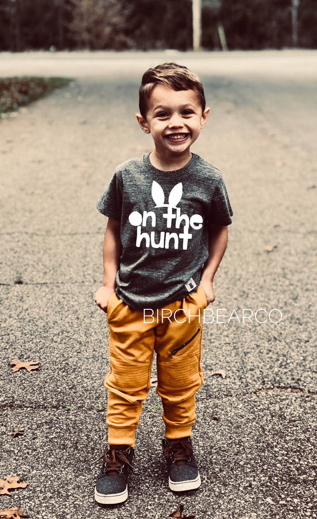 On The Hunt | Unisex Kids Easter Shirt | Cute Easter Bunny Shirt for Kids freeshipping - BirchBearCo