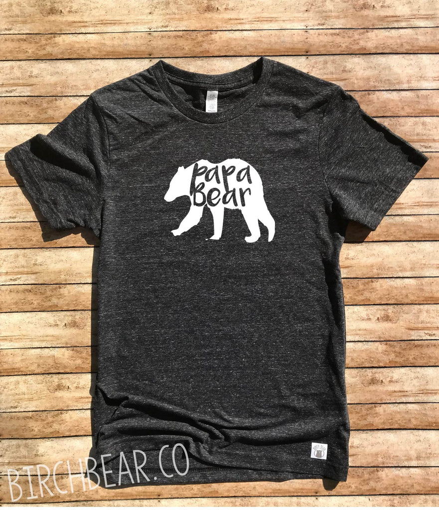 Papa Bear Shirt - Papa Bear T Shirt - Papa Shirt - Grandpa shirt - Gift For Grandpa  Grandpa Shirt Funny Grandpa Unisex Tri-Blend T-Shirt freeshipping - BirchBearCo