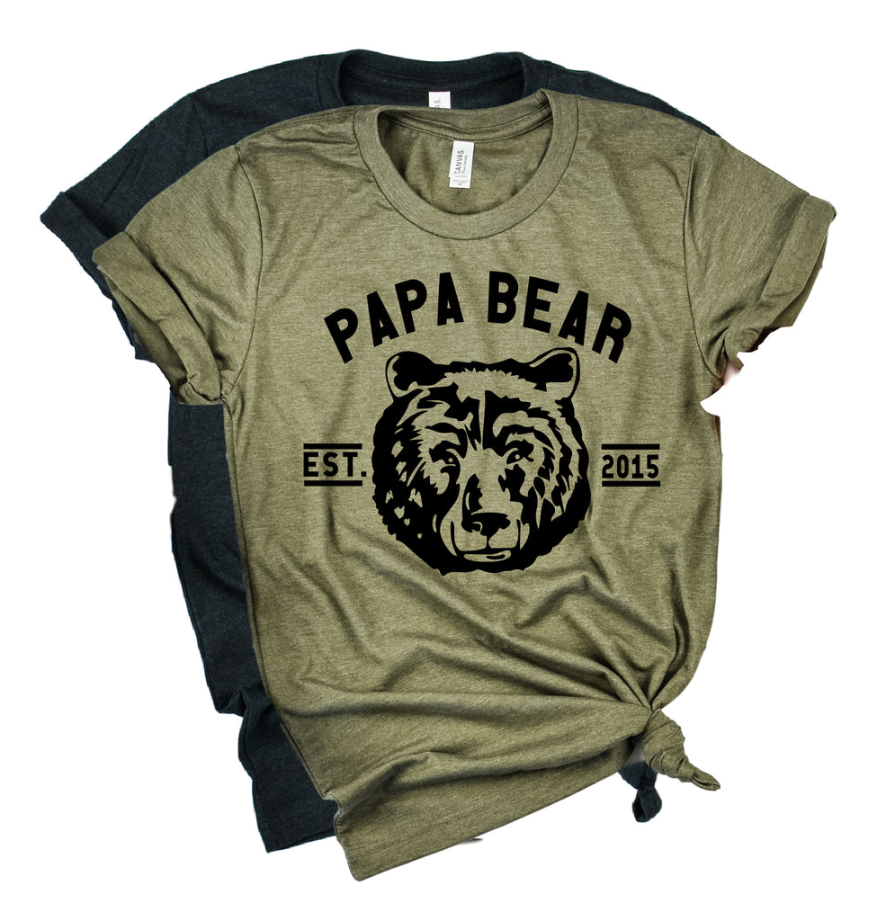 Custom Papa Bear Shirt | Mens Shirt | Dad Shirt | Husband Shirt freeshipping - BirchBearCo