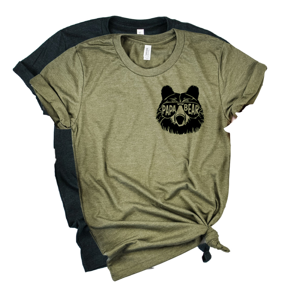 Papa Bear Pocket Shirt | Mens Shirt | Dad Shirt | Husband Shirt freeshipping - BirchBearCo