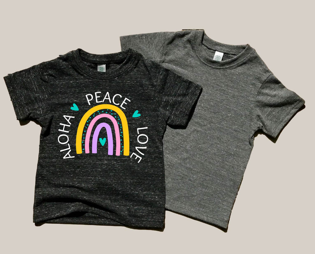 Peace Love Aloha Rainbow Shirt | Unisex Kids Shirt freeshipping - BirchBearCo