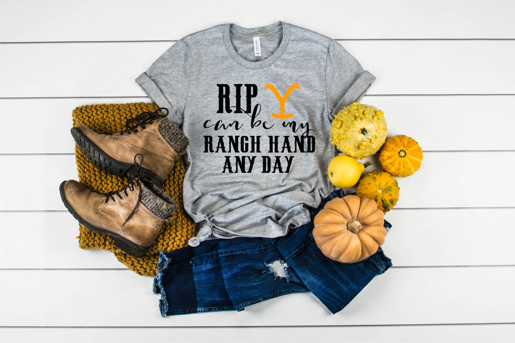 Rip Can Be My Ranch Hand Shirt - Yellowstone TV Show Shirt - Rip Wheeler Shirt - Dutton Shirt - Ranch Shirt Country  Unisex Tri-Blend Crew freeshipping - BirchBearCo
