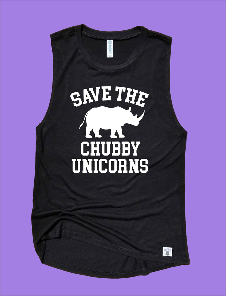 Save The Chubby Unicorns Workout Tank | Womens Yoga Tank freeshipping - BirchBearCo