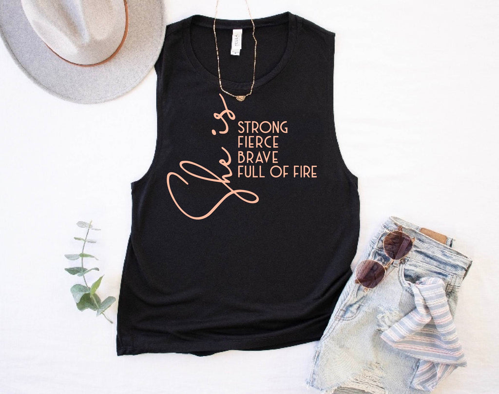 She Is Tank | Womens Yoga Tank freeshipping - BirchBearCo