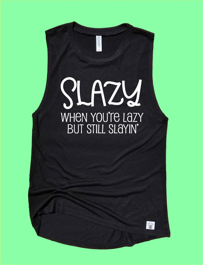 Slazy Funny Workout Tank | Womens Yoga Tank freeshipping - BirchBearCo