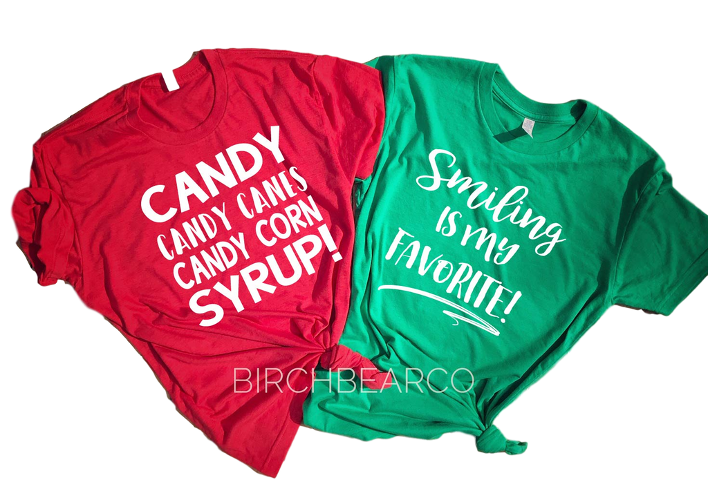 Candy Candy Canes | Smiling Is My Favorite | Matching Christmas Shirts | Unisex Shirt freeshipping - BirchBearCo