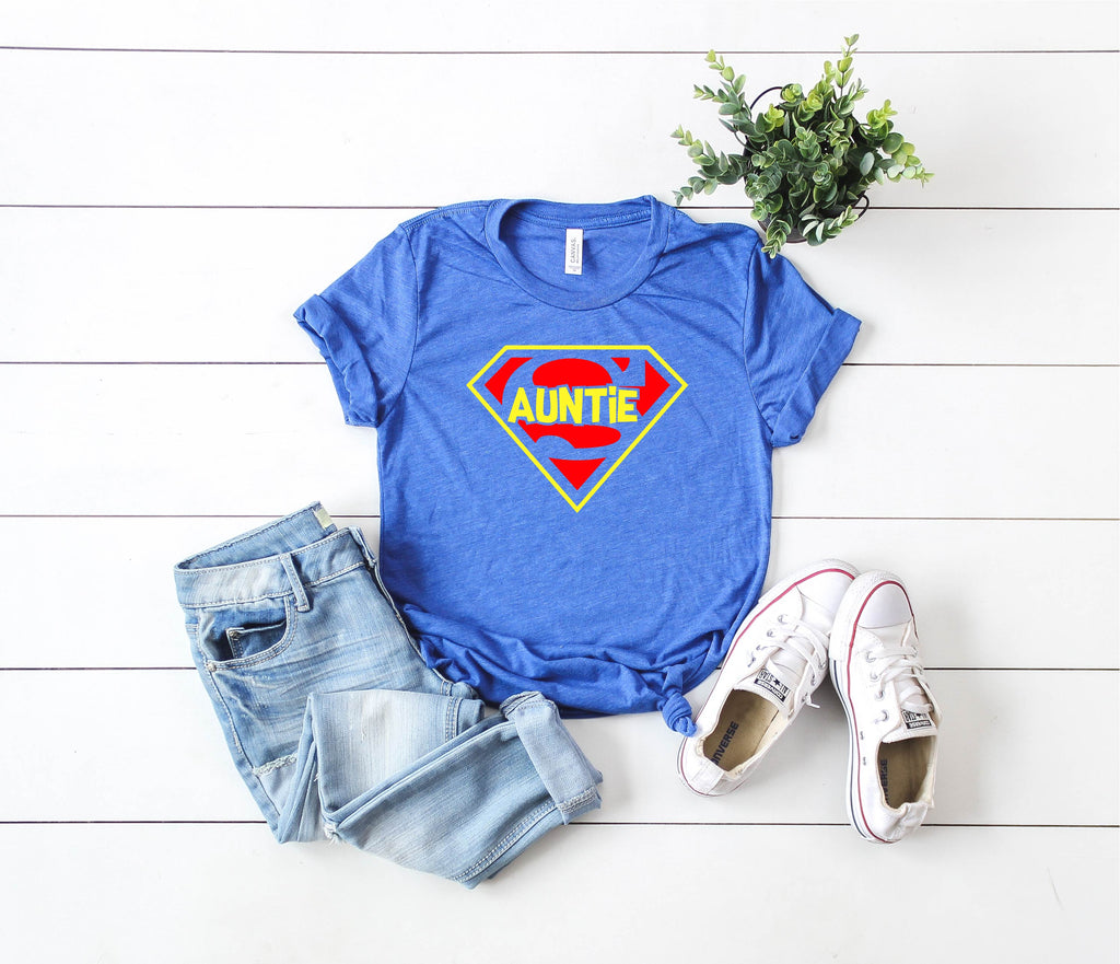 Super Auntie Shirt - Aunt Shirts - Best Aunt Ever - Aunt T Shirt - Shirt for Aunt - Aunt Shirts - Gift For Aunts Unisex Tri-Blend T-Shirt freeshipping - BirchBearCo