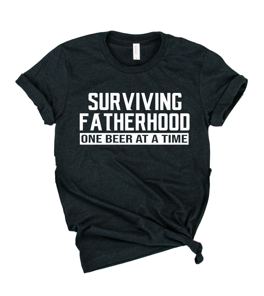 Surviving Fatherhood One Beer At A Time Shirt | Mens Shirt | Dad Shirt | Husband Shirt freeshipping - BirchBearCo