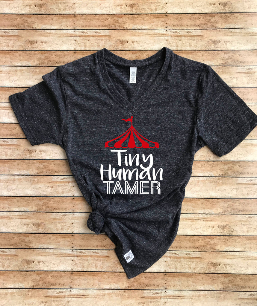 Tiny Human Tamer - Ring Leader Shirt - Circus Shirt - Circus Birthday Shirt - Carnival Birthday Shirt - Circus T Shirt Unisex Tri-Blend freeshipping - BirchBearCo