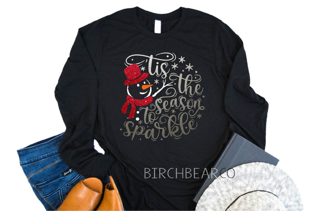 Tis The Season To Sparkle Christmas Long Sleeve Shirt freeshipping - BirchBearCo