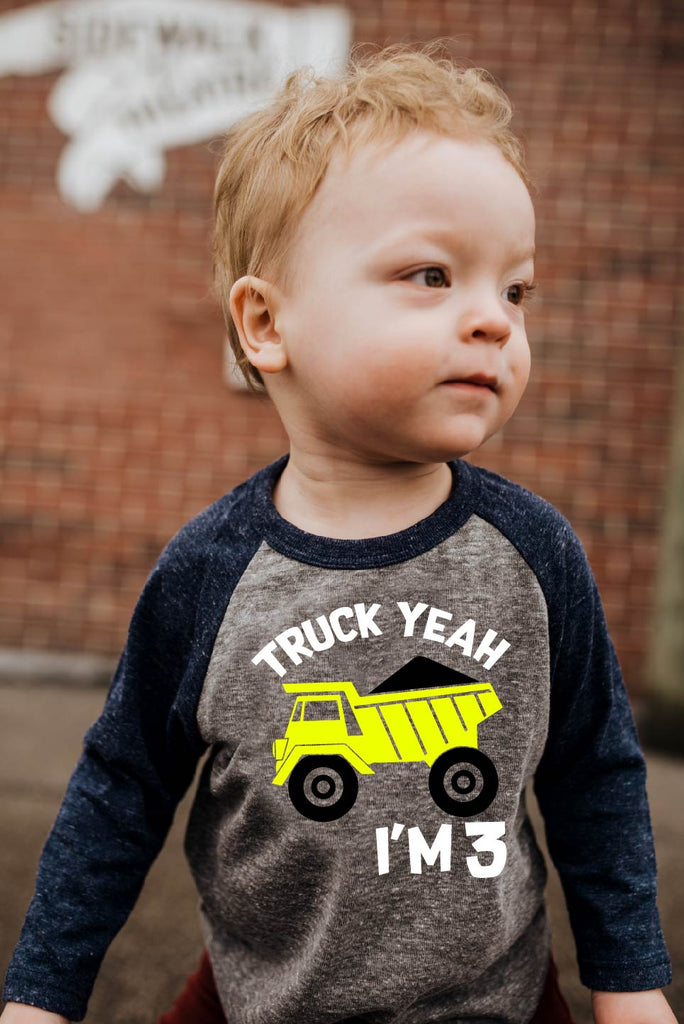 Truck Yeah Construction Birthday Shirt freeshipping - BirchBearCo