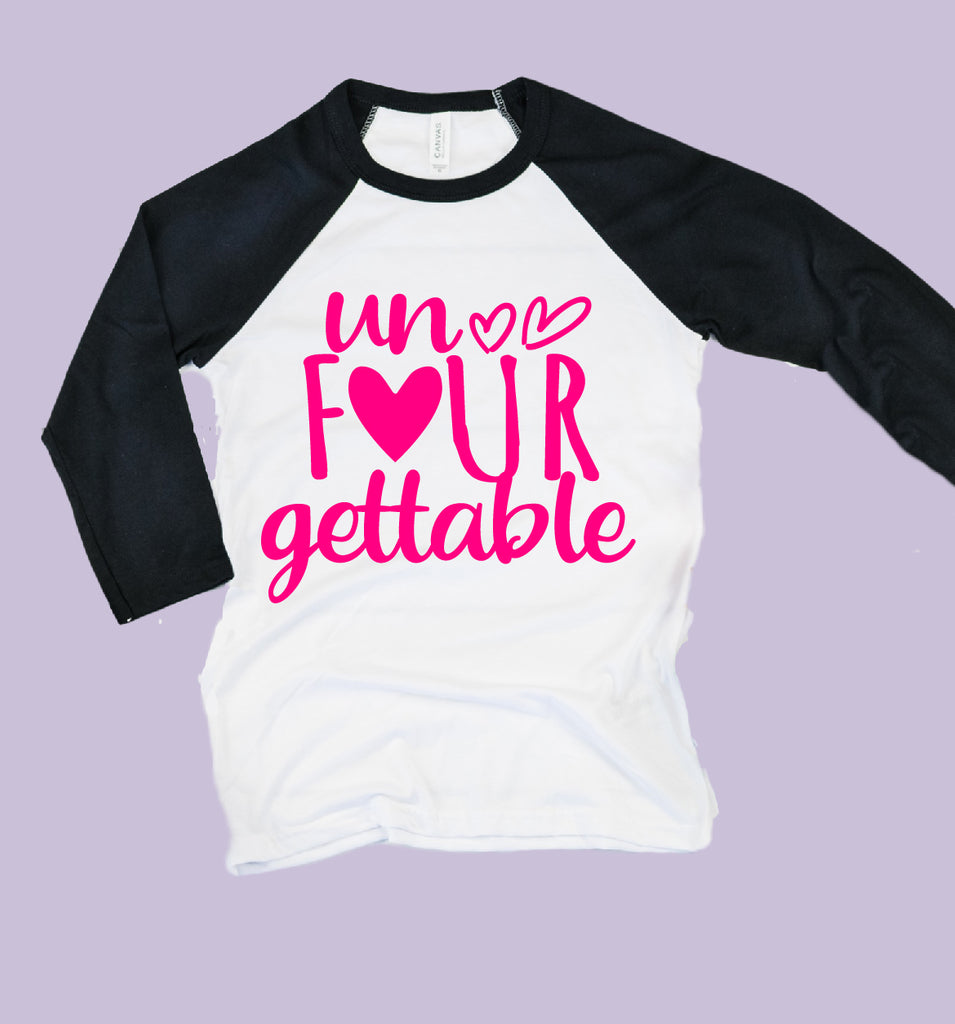 UnFOURgettable Shirt | Kids Birthday Shirt freeshipping - BirchBearCo