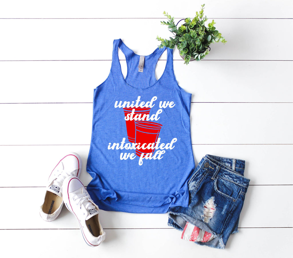 United We Stand Tank | 4th Of July Tank | 4th Of July Shirt | Women's Fitting Racer Tank Shirt freeshipping - BirchBearCo