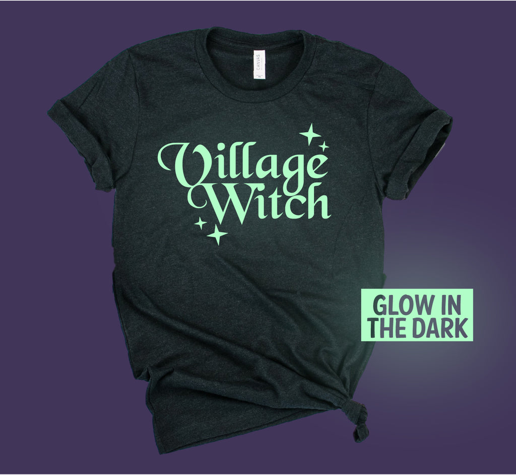 Glow in the Dark | Village Witch Shirt | Unisex Crew freeshipping - BirchBearCo