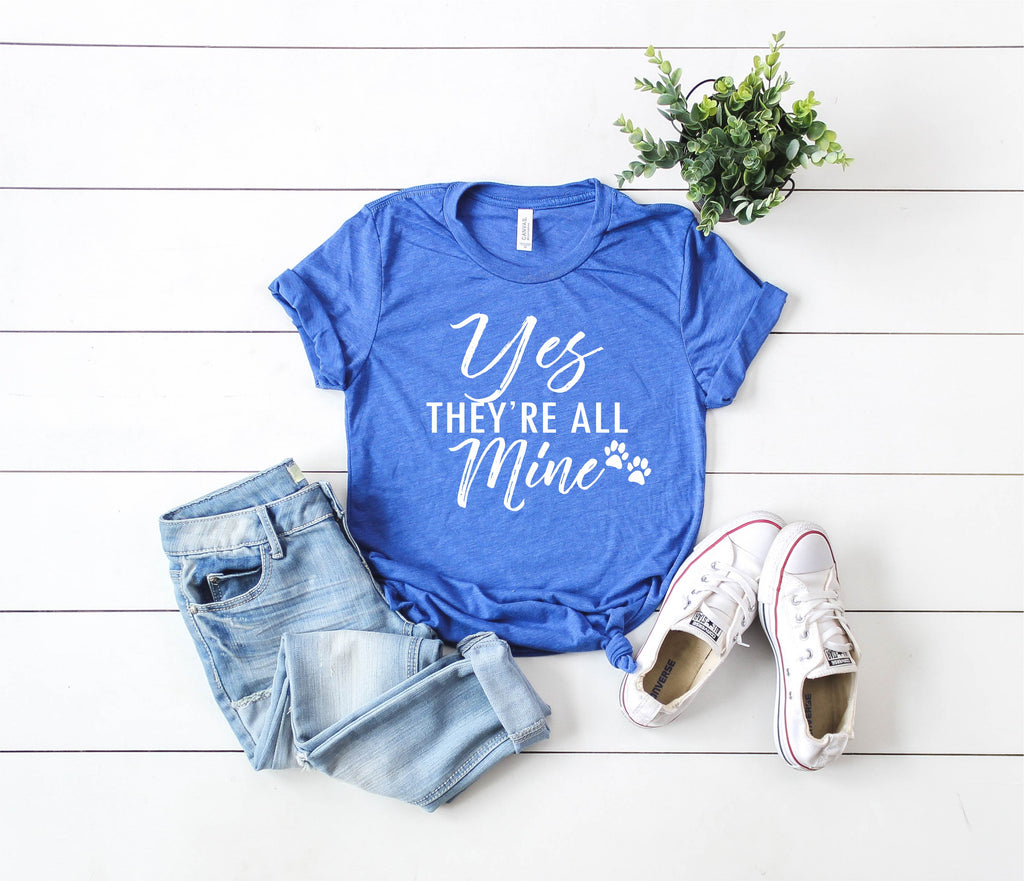 Yes They're All Mine - They Are All Mine - Funny Mom Shirt - Mama Shirt - Full Hands Full heart Shirt Mama Bear freeshipping - BirchBearCo