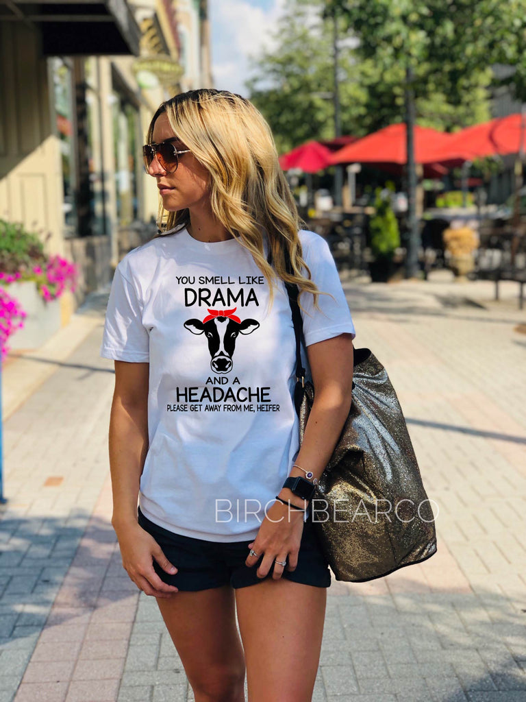 You Smell Like Drama And A Headache Shirt freeshipping - BirchBearCo