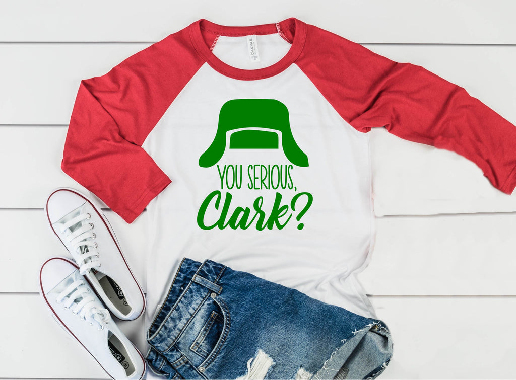 You Serious Clark Christmas Raglan | Unisex Raglan freeshipping - BirchBearCo